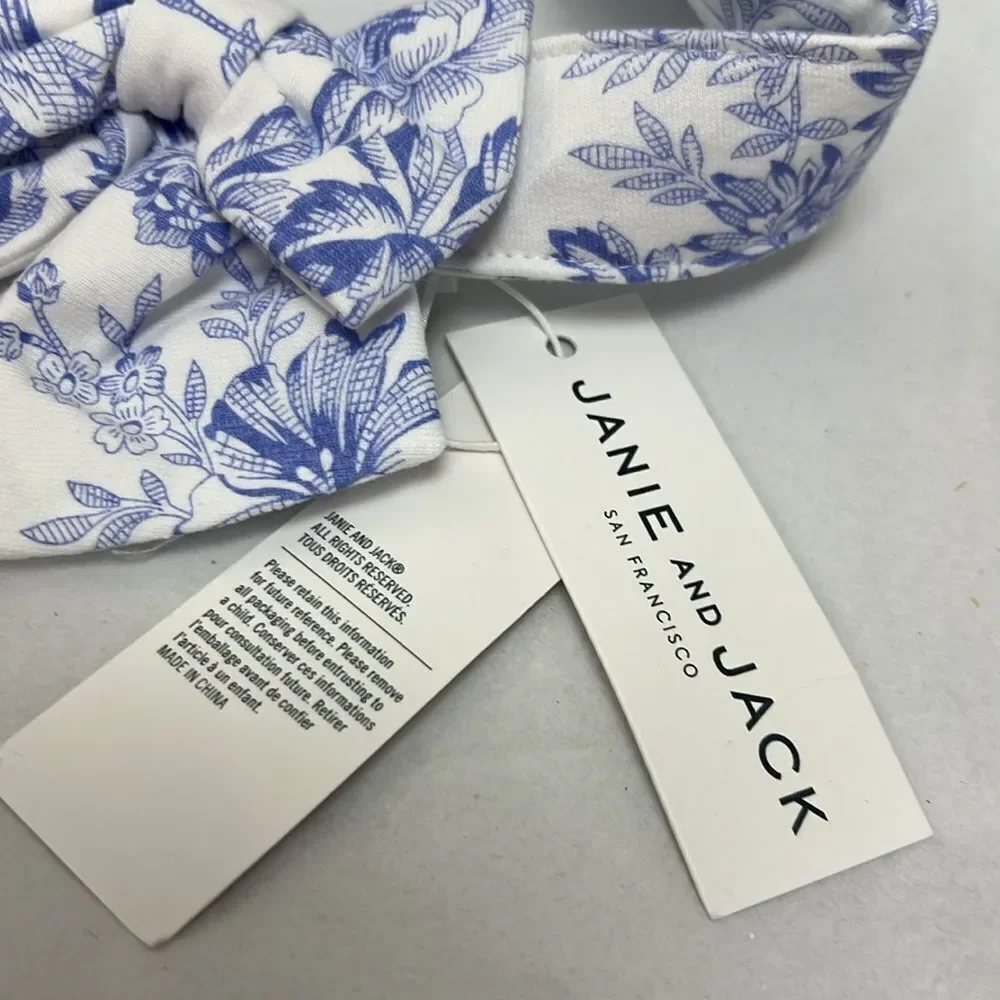 Janie and Jack 100049207 periwinkle floral toile visor NWT